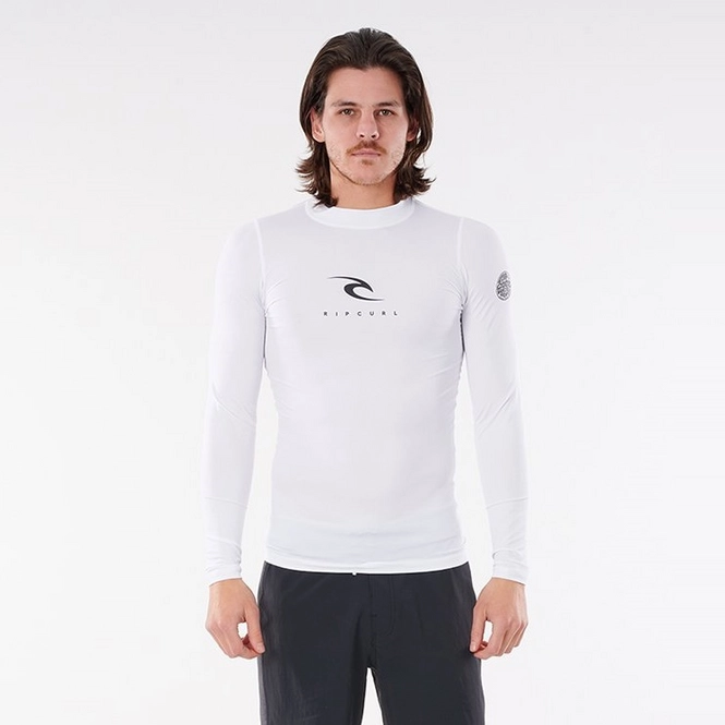 Swim Shirt Rip Curl Men Corps L/Sl UV White