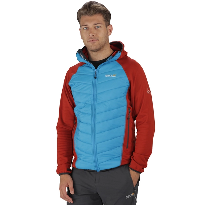 Jacket Regatta Mens Andreson II Hybrd Burnt Tikki Hydro Blue
