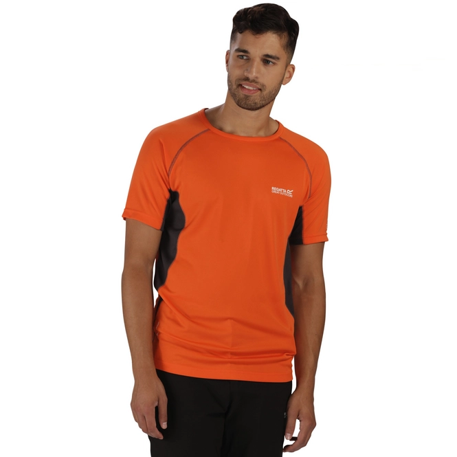 T-Shirt Regatta Mens Virda Magma/Seal Grey