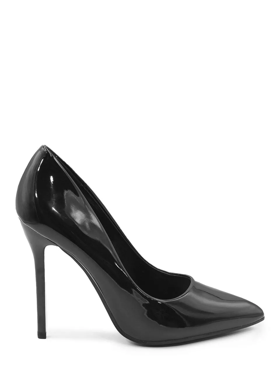 Where's That From Kyra  Black Patent High Heel Pumps