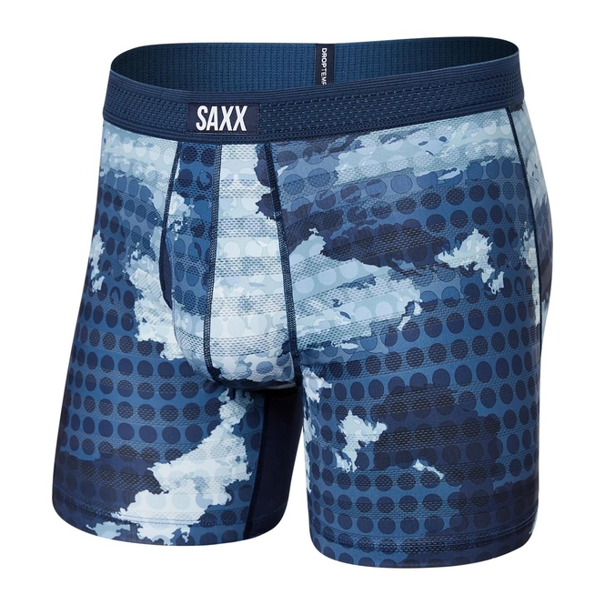 Boxer Shorts Saxx Men Droptemp Cooling Mesh Cloud Drop Camo - Navy