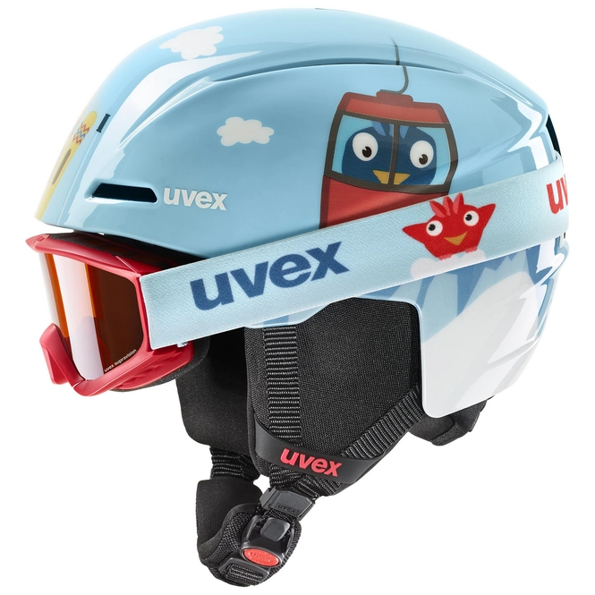 Ski Helmet Uvex Junior Viti Set + Speedy Pro Light Blue Birdy