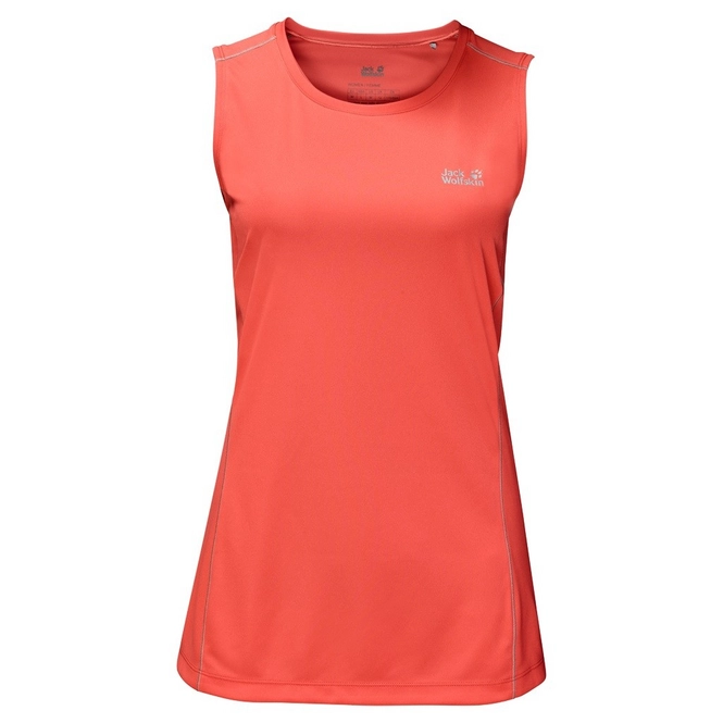 Vest Top Jack Wolfskin Rock Chill Women Hot Coral