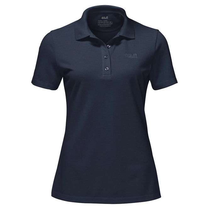 Polo Shirt Jack Wolfskin Pique Polo Women Midnight Blue