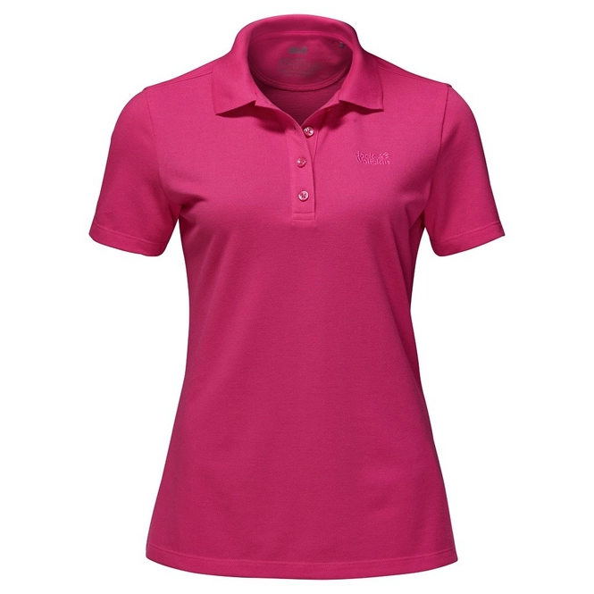 Polo  Shirt Jack Wolfskin Pique Polo Women Tropic Pink