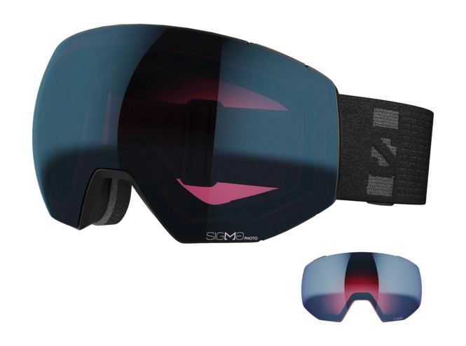 Ski Goggles Salomon Unisex Radium Prime Sigma Photo Black Sky Blue Ice Blue