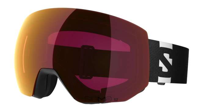 Ski Goggles Salomon Unisex Radium Pro Sigma Black Echo Poppy Red Light Blue