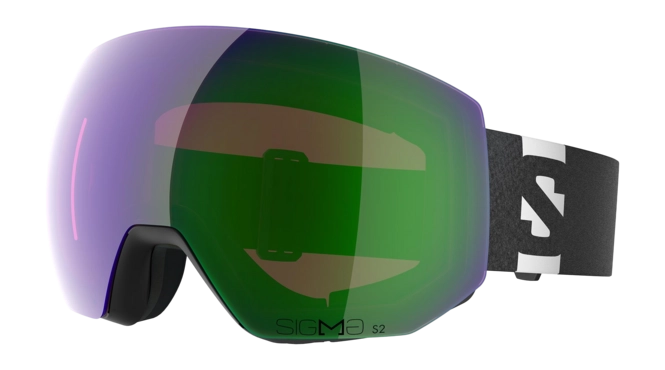 Ski Goggles Salomon Unisex Radium Pro Sigma Black Emerald Clear Pink