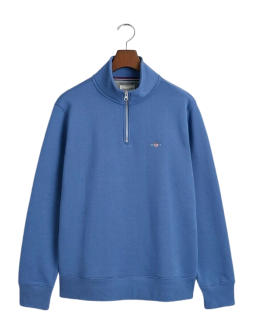 Jumper GANT Men Reg Shield Half Zip Sweat Vintage Blue