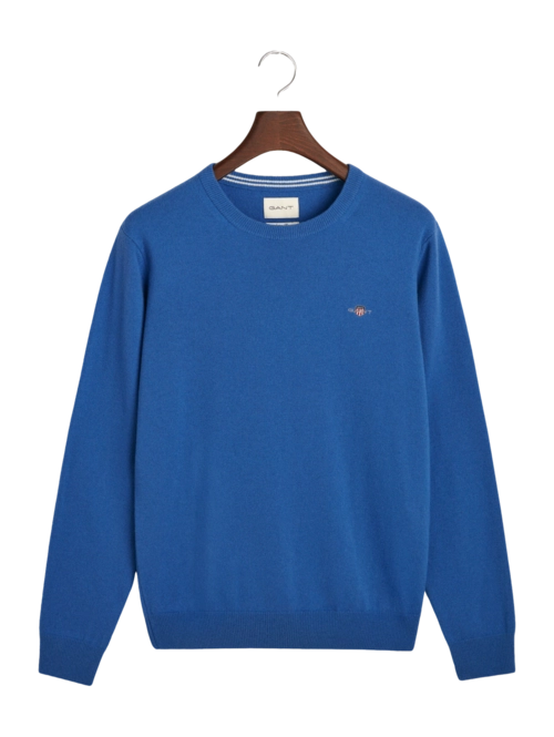 Jumper GANT Men Superfine Lambswool C-Neck Rich Blue