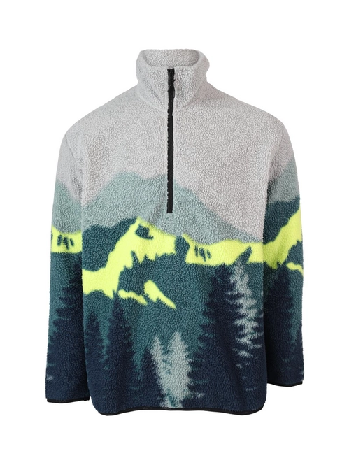 Zip Sweatshirt Brunotti Men Rodrigo Mountain Panel Fuel Green