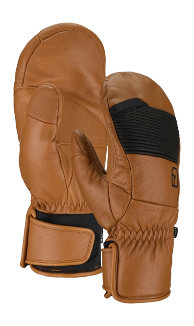 Gloves Ortovox Men Full Leather Mitten Bristle Brown