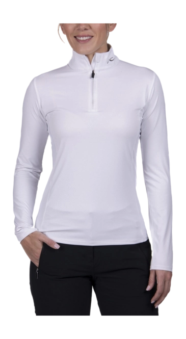 Ski Sweatshirt KJUS Women Motion Print Half-Zip White