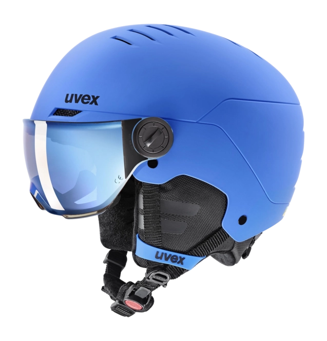 Ski Helmet Uvex Junior Rocket Visor Blue Matt '24