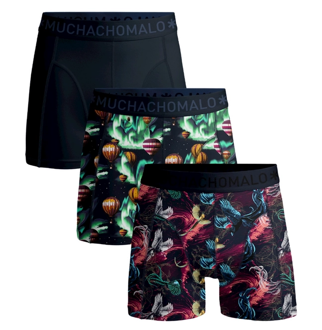 Boxer Shorts Muchachomalo Men Air Elements Print Print Blue (3-Pack)