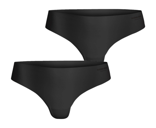 Base Layers Bjorn Borg Women Performance Thong Black (2-pack)