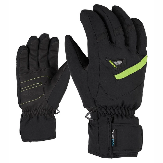 Gloves Ziener Men Gary AS Lime Green/ Black