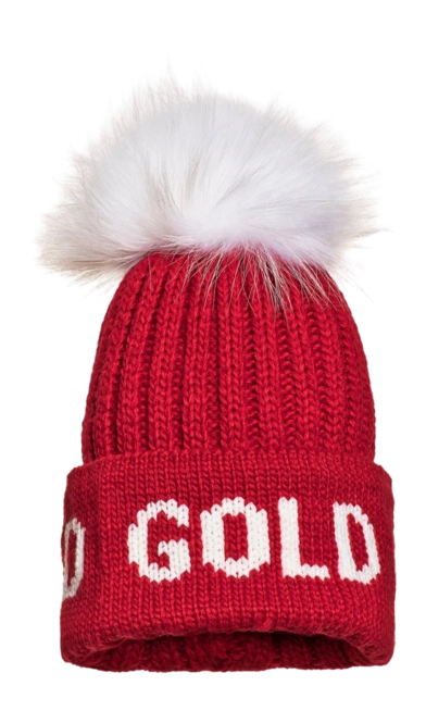Beanie Hat Goldbergh Women Hodd Faux Pom Flame
