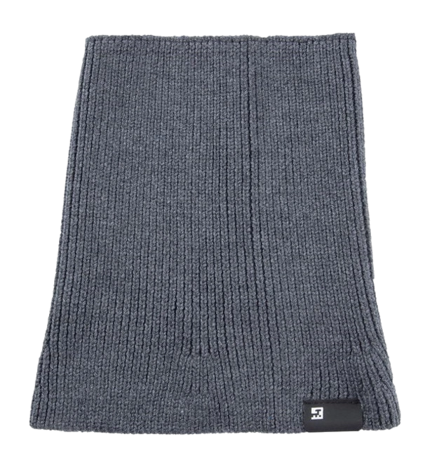 Neck warmer Krakatau Unisex Wool Dark Grey Melange