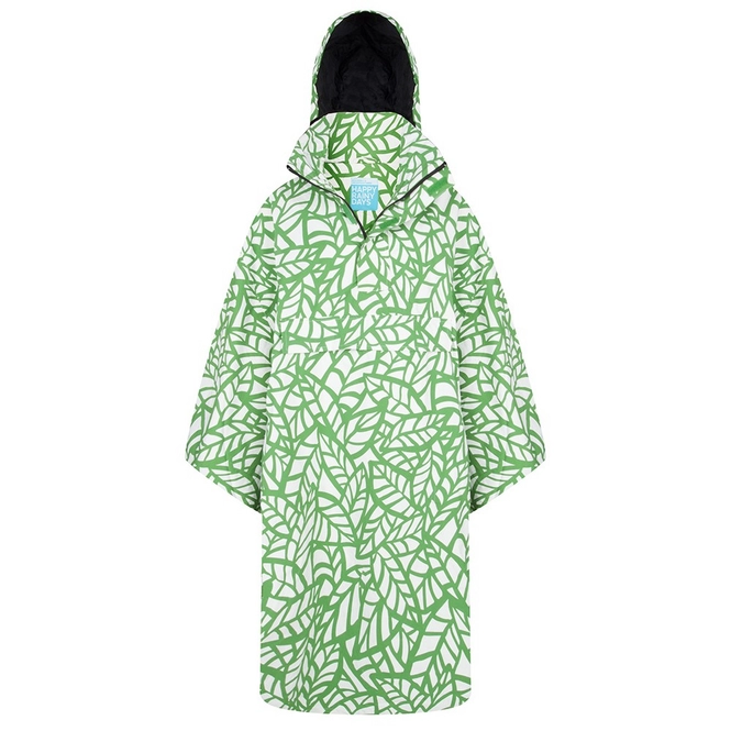 Poncho Happy Rainy Days Bike Cape Odila Leaf Off White Olive