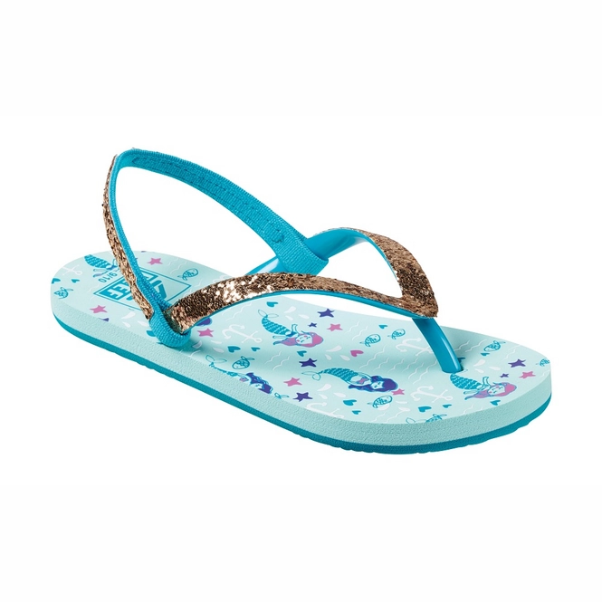 Flip Flops Reef Little Stargazer Prints Aqua Mermaids