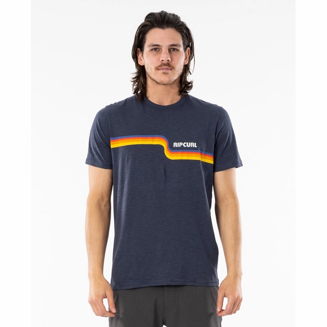 T-Shirt Rip Curl Men Surf Revival Tee SS Navy
