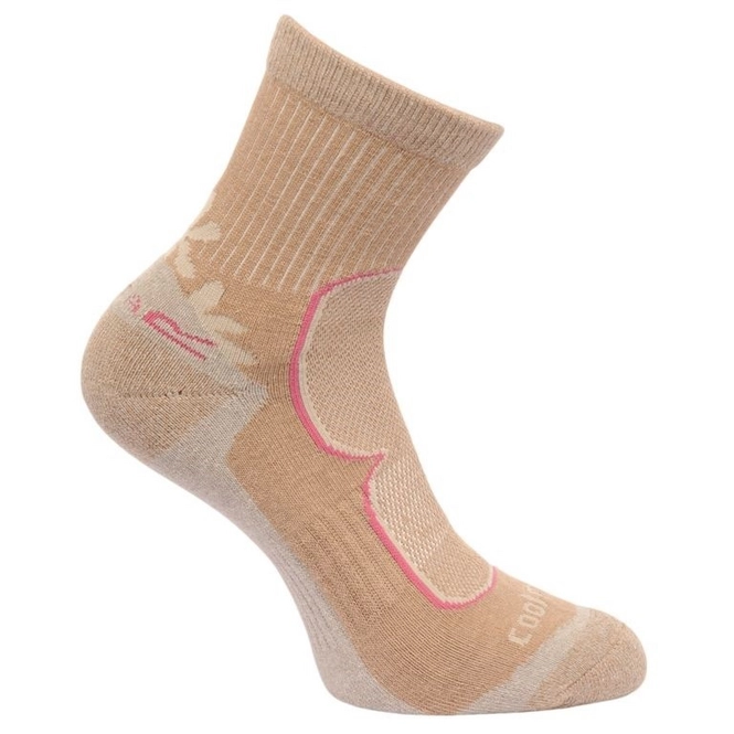 Socks Regatta Womens Active LS 2Pack Toffee Ceram