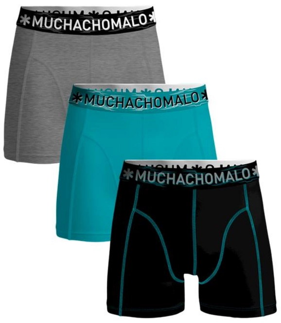 Boxers Muchachomalo Solid Boys Black Petrol Grey Melee 3-Pack
