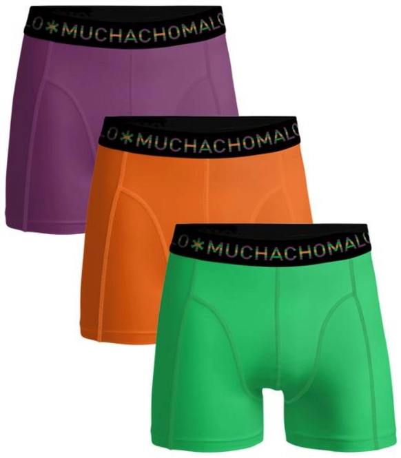 Boxers Muchachomalo Solid Boys Green Orange Purple 3-Pack