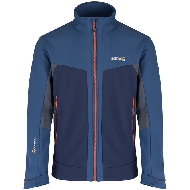 Jacket Regatta Mens Parkley II Dark Denim Seal Grey