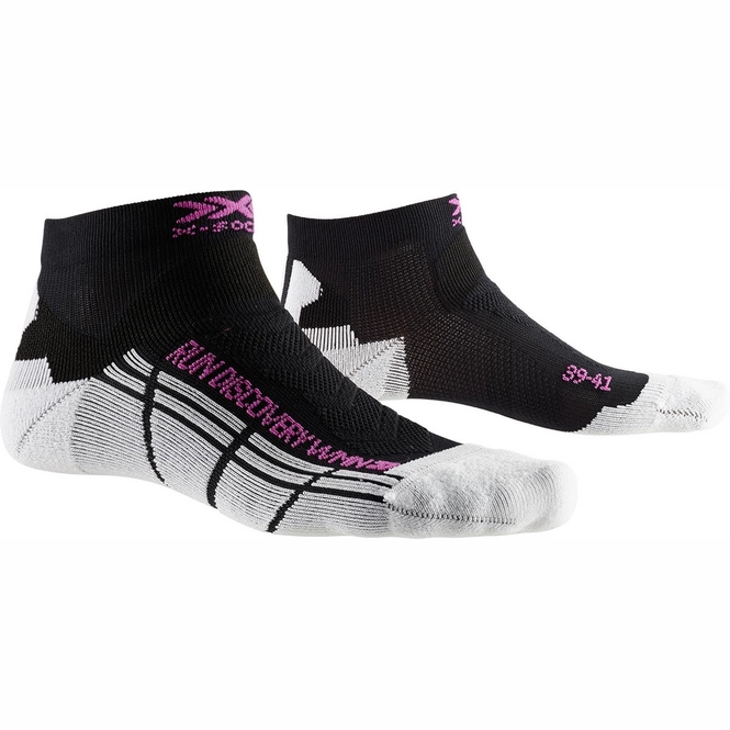 Running Socks X-Socks Women Run Discovery Black White
