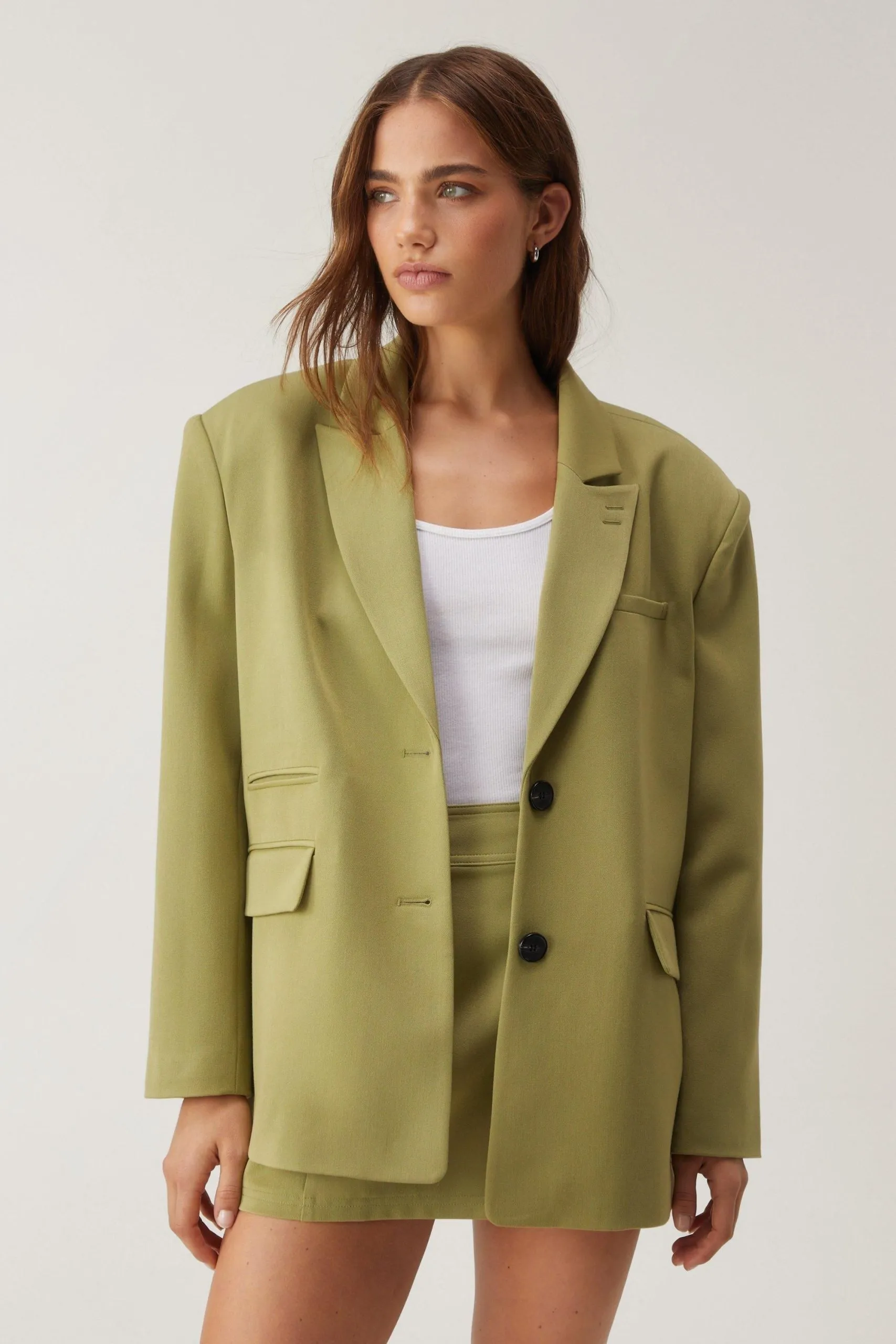 Petite Tailored Oversized Blazer