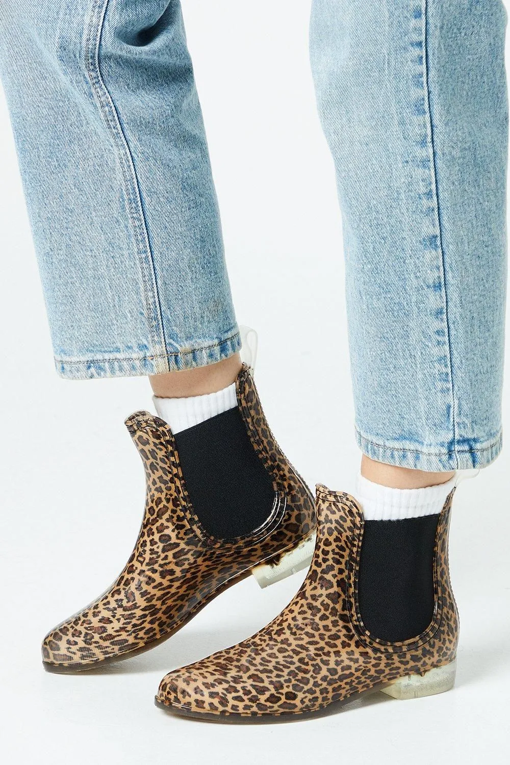 Nala Wellington Leopard Chelsea Ankle Boots