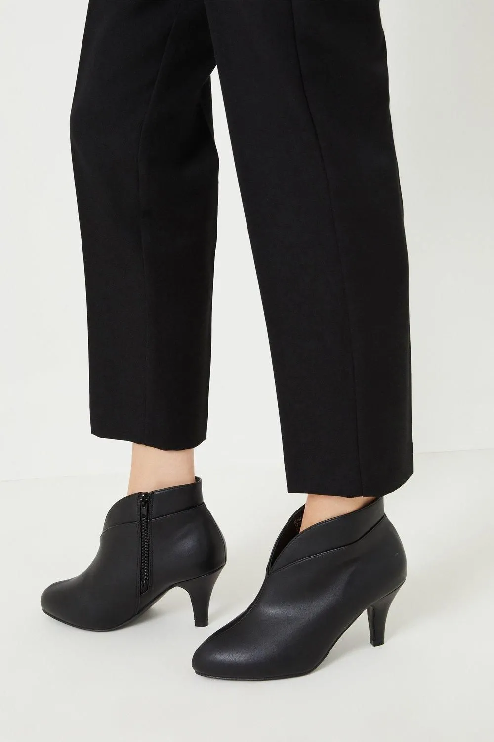 Ashleigh Almond Toe High Heel Shoe Boots