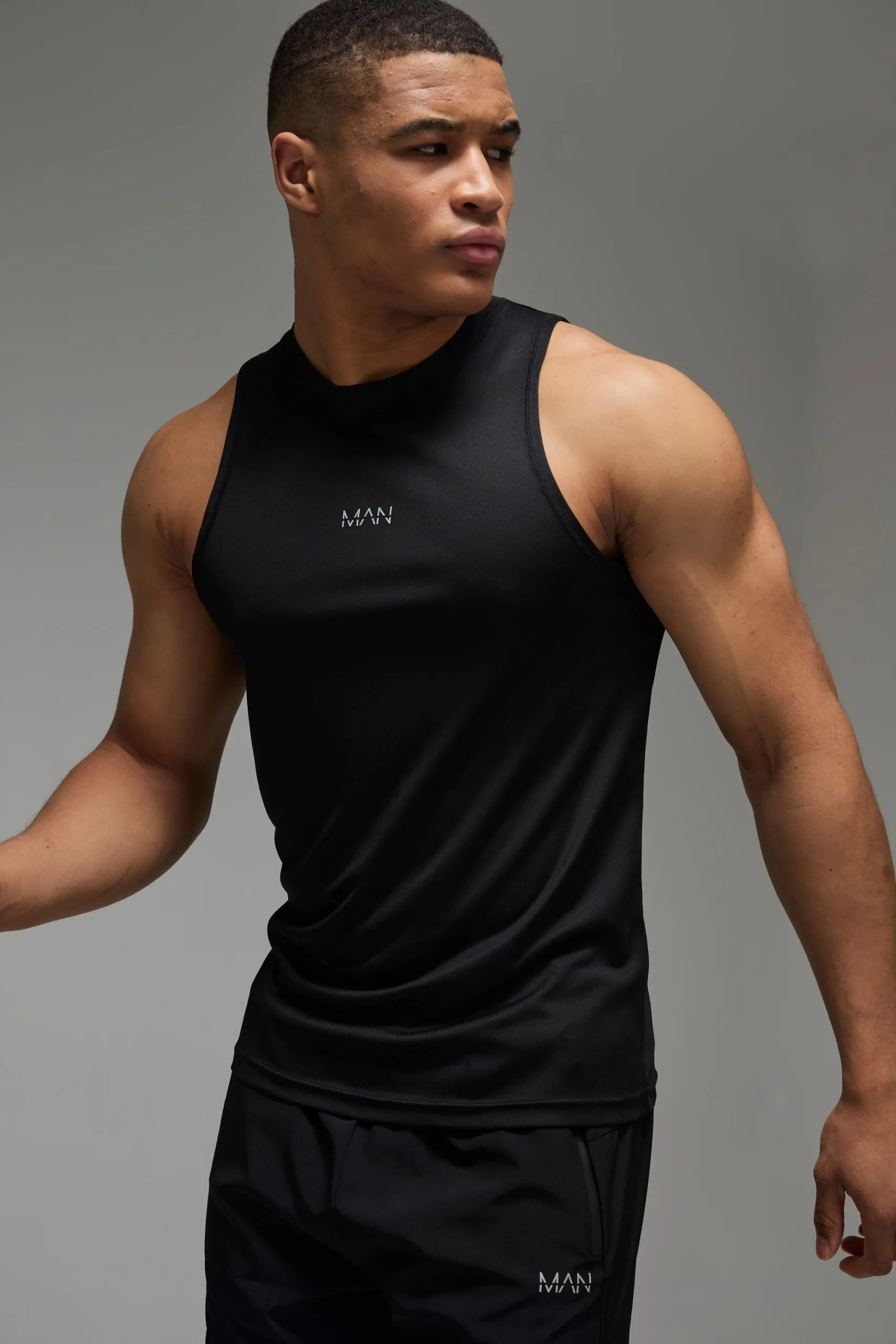 Man Active Running Mesh Tank