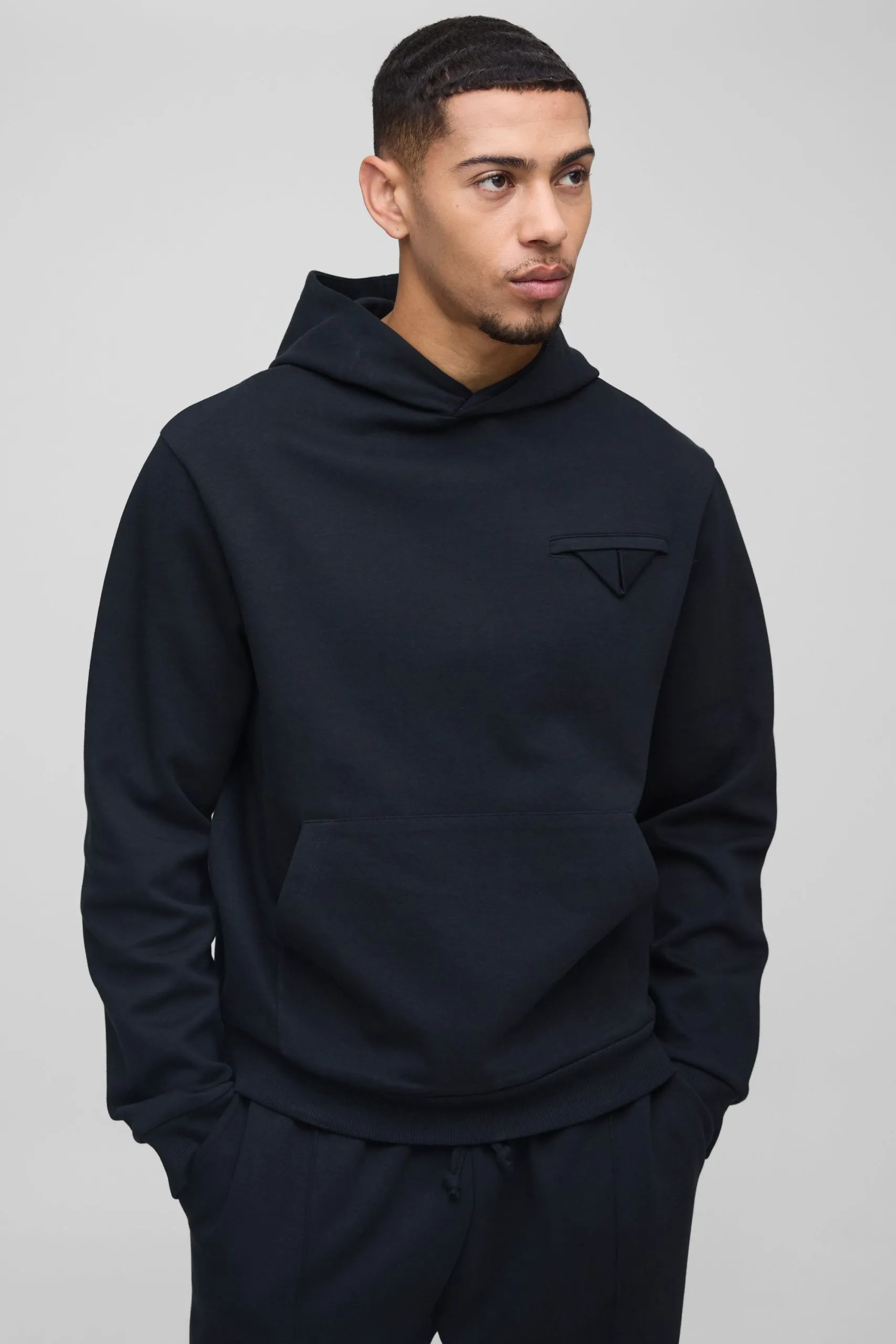 Interlock Pocket Detail Hoodie