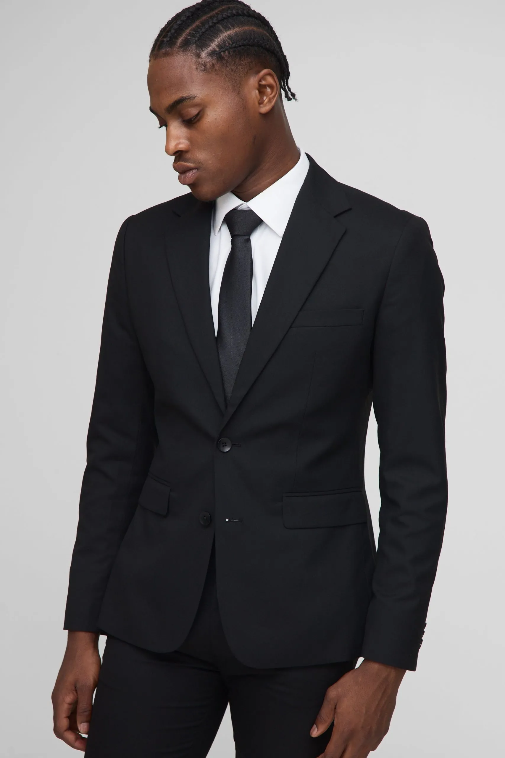 Skinny Single Breasted Suit Jacket