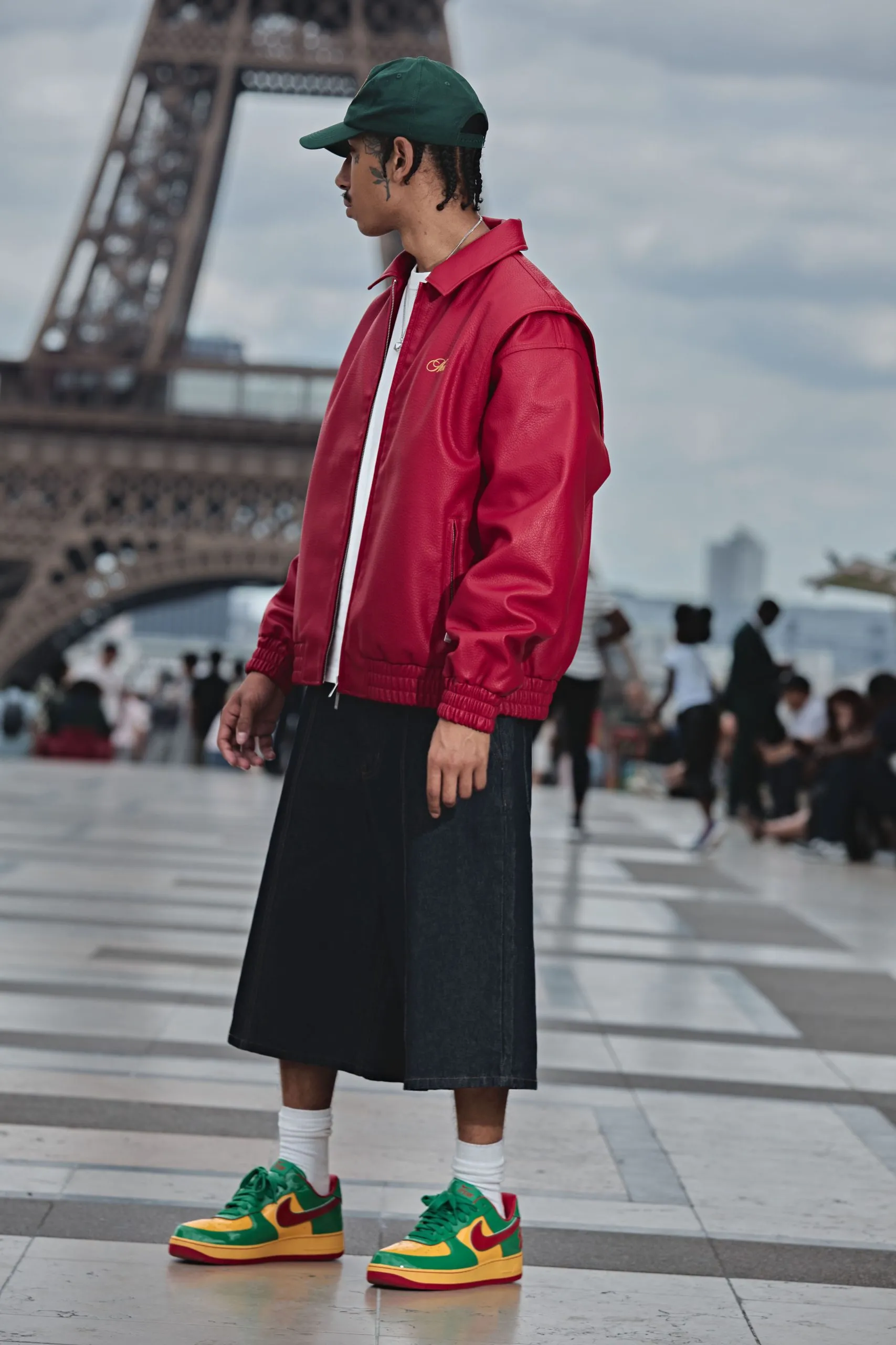 Seam Detail Rigid Denim Longline Jorts