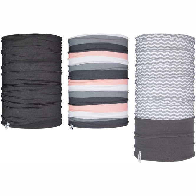 Scarf Avento Women Neck Scarf Set of 3 Active Light Pink/Anthracite