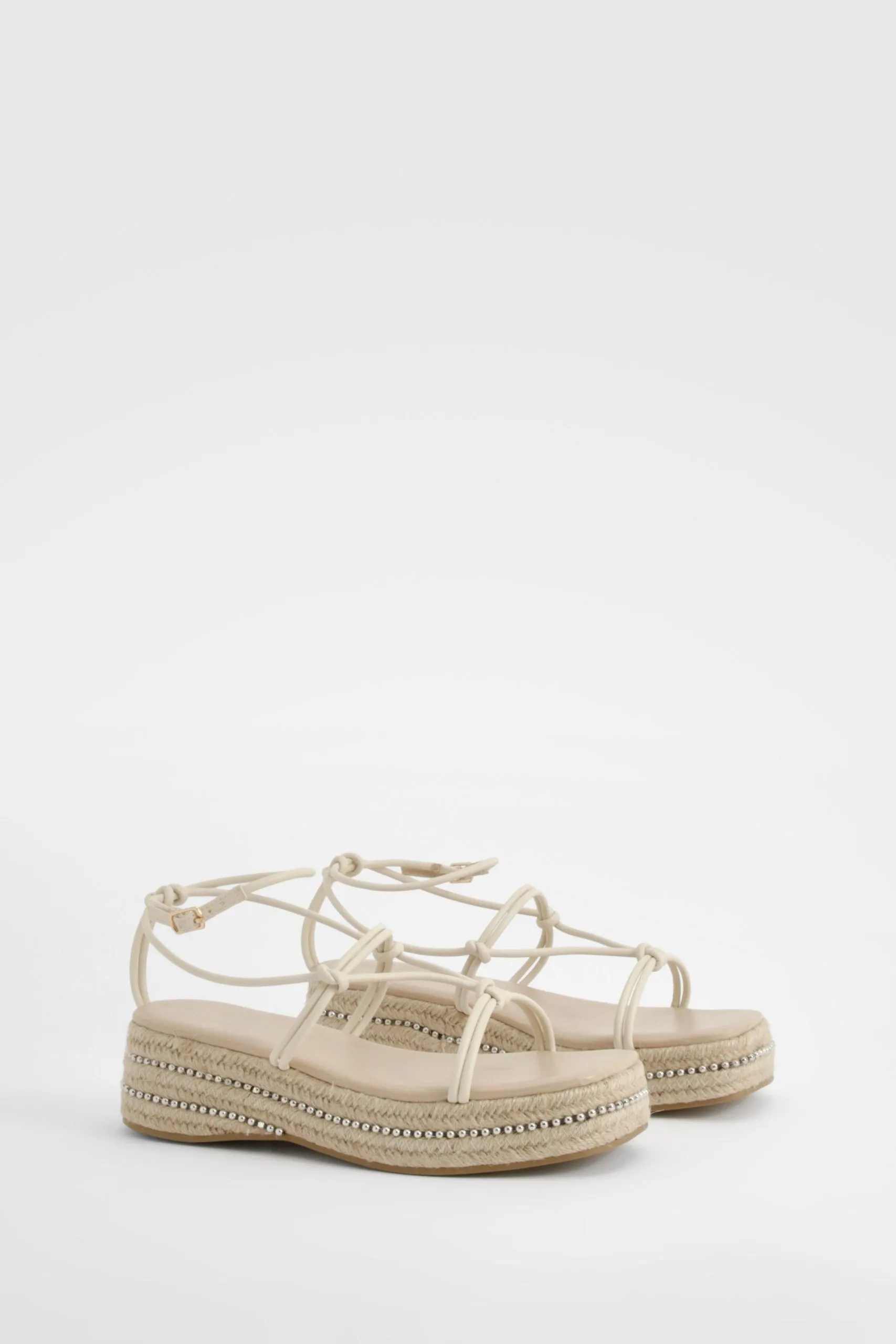 Knot Detail Flatform Sandals