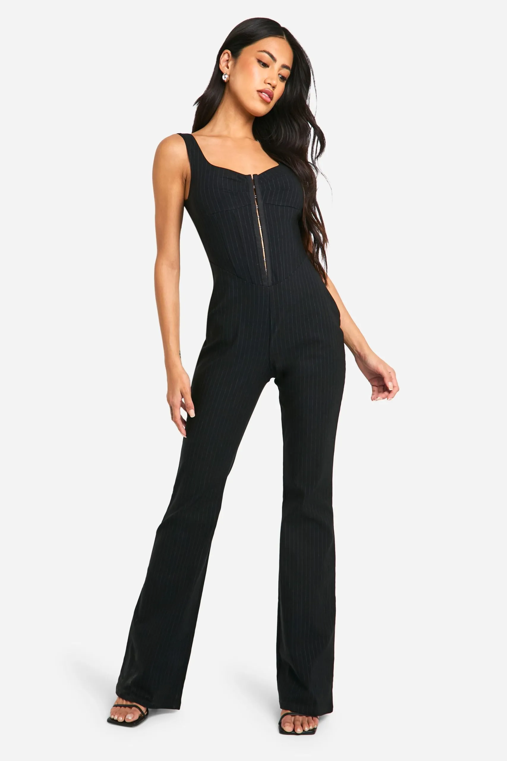 Corset Pinstripe Jumpsuit