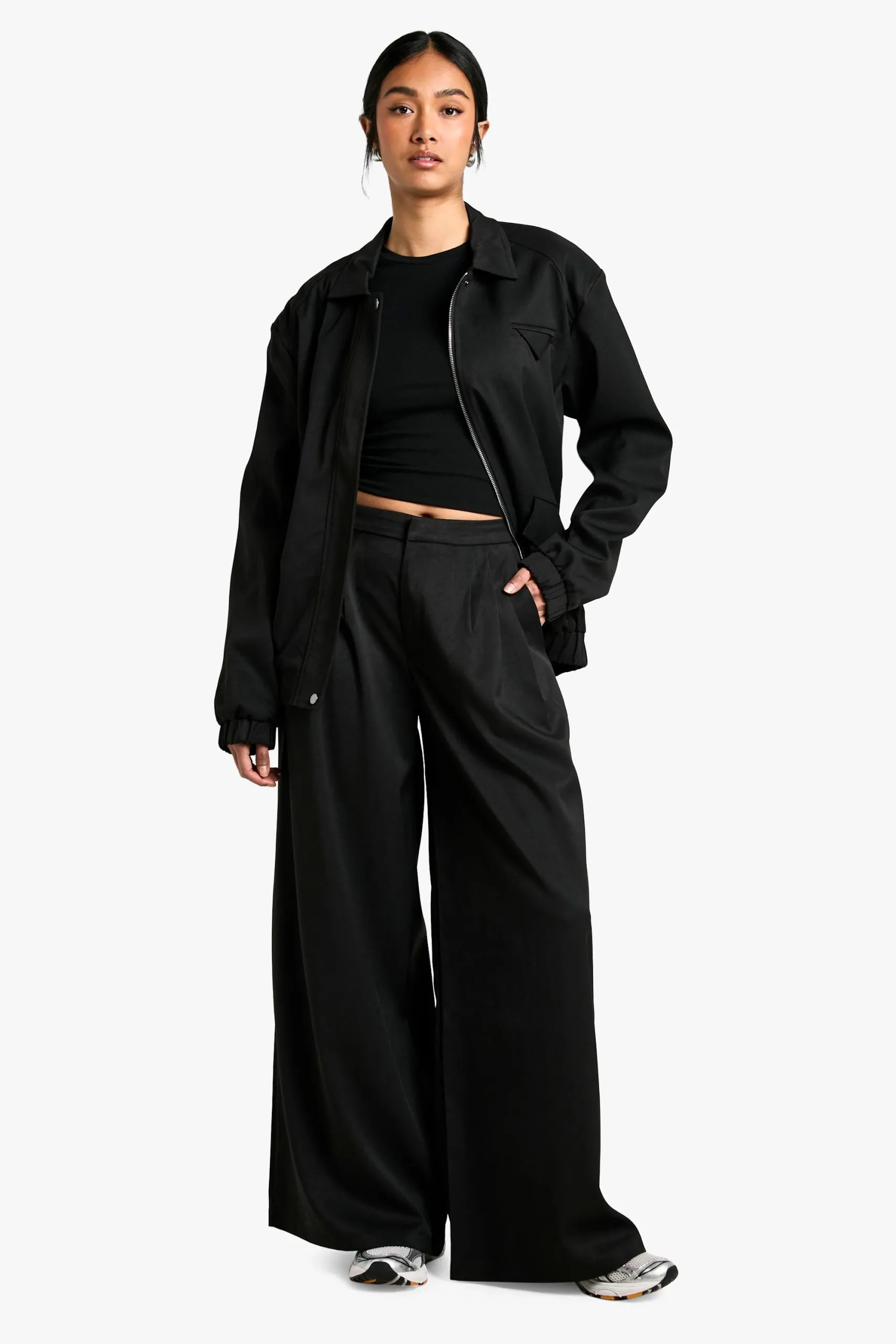 Tailored Wide Leg Trousers