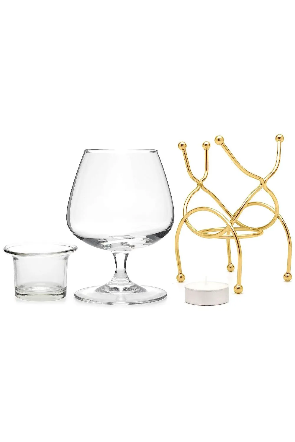 Bar Orignale Brandy Warmer Set Deluxe Gold