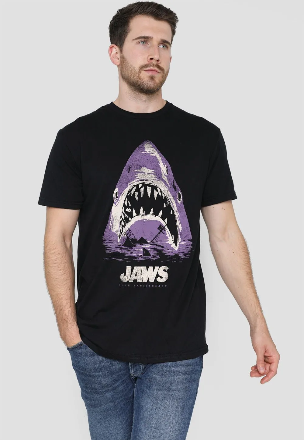 Jaws Sinking Orca T Shirt, Black