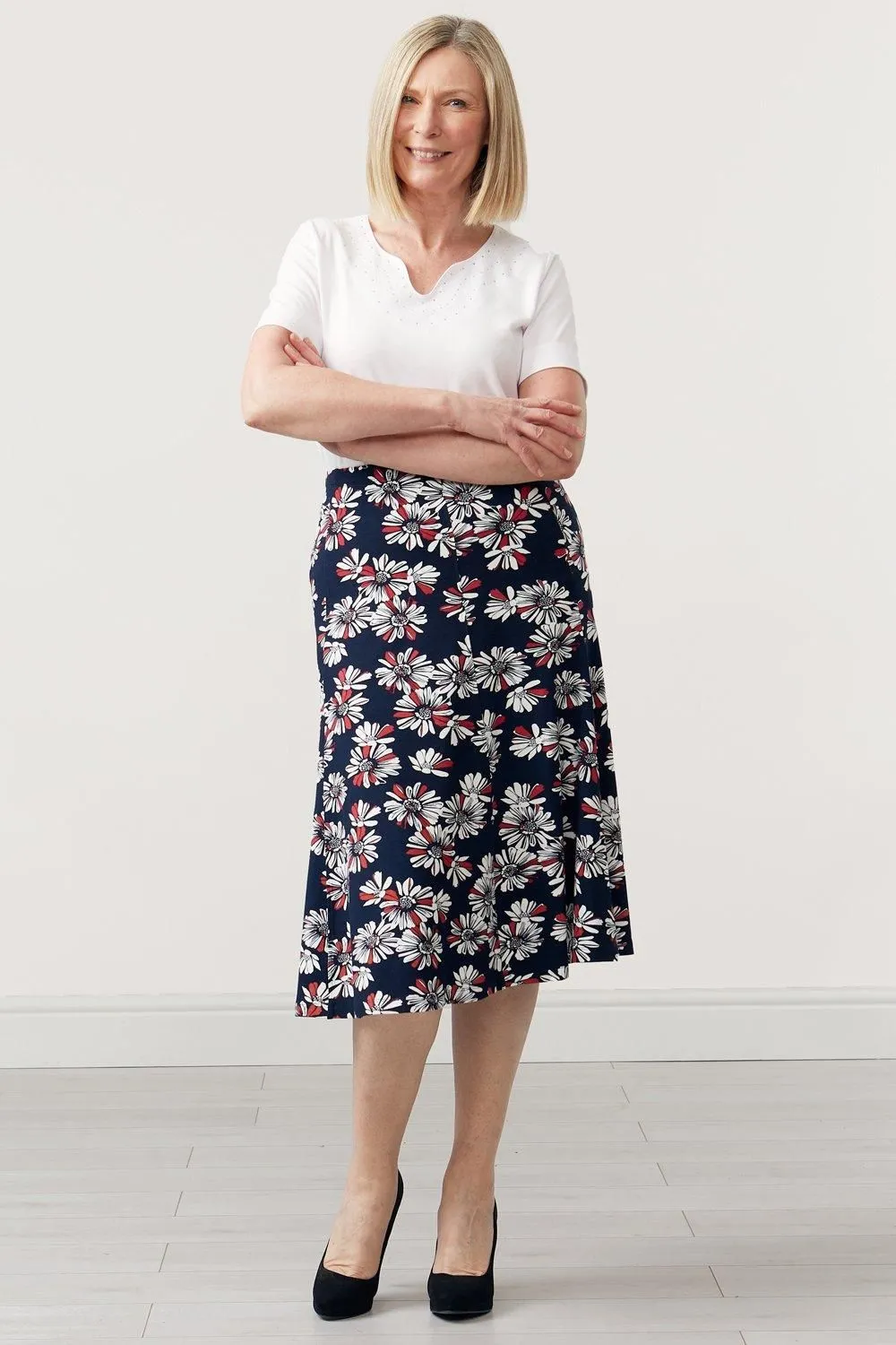Floral Print Skirt- Regular