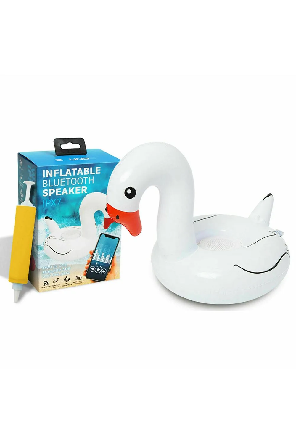 Waterproof Inflatable Flamingo 'Bluetooth Speaker' White
