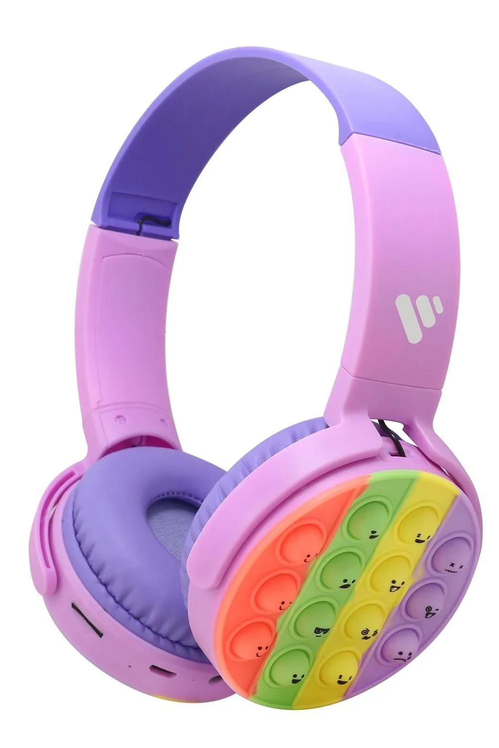 PushPop Fidget Tool AUX Cable Wireless 'Kids Headset' Purple