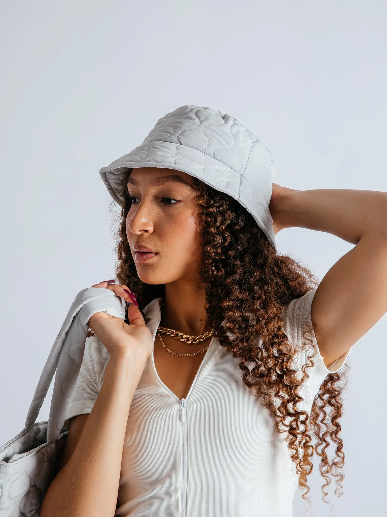 Quilted Nylon Bucket Hat