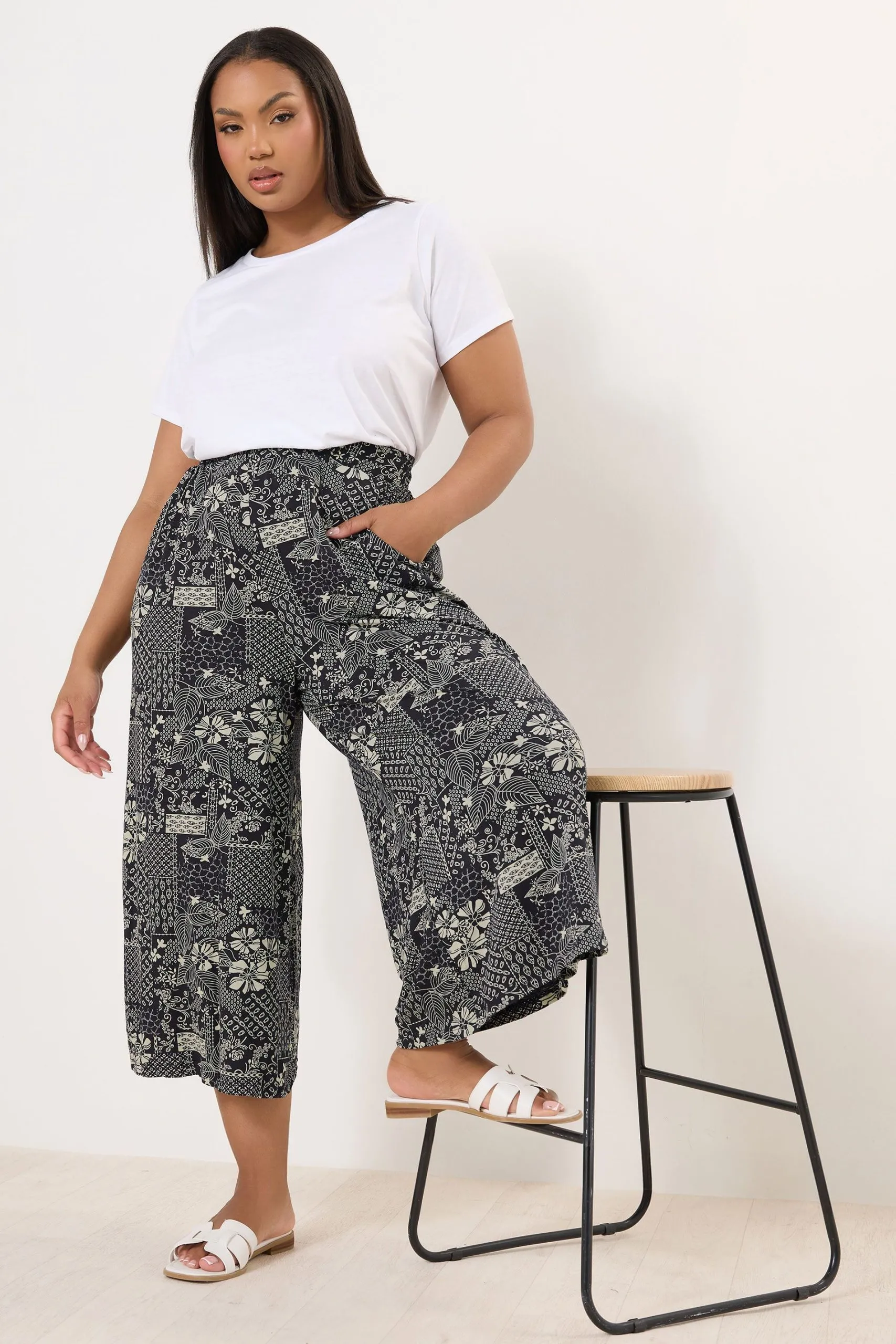 Print Midaxi Culottes