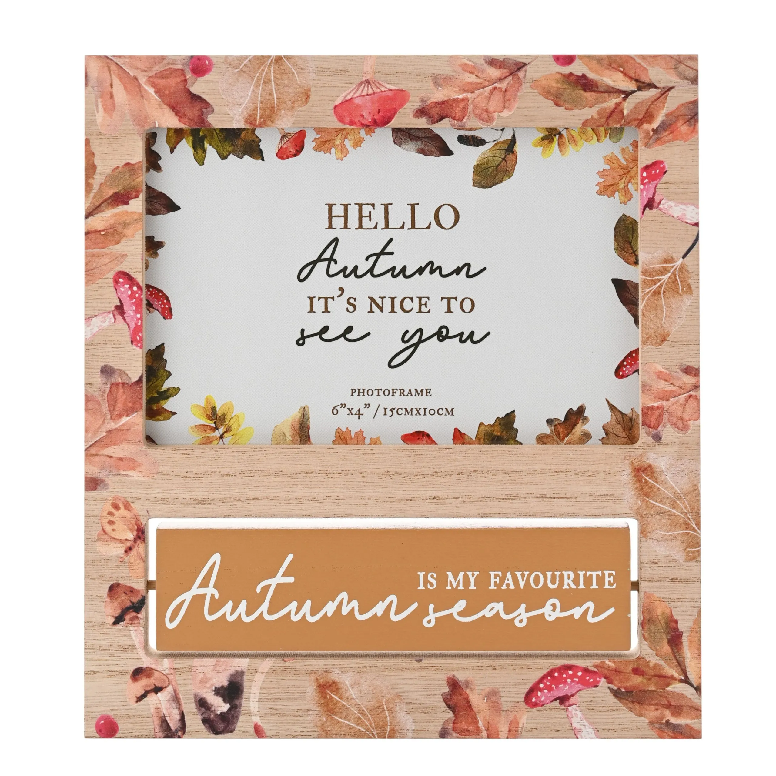 Autumn Harvest Photo Frame 4" x 6" - Autumn Natural